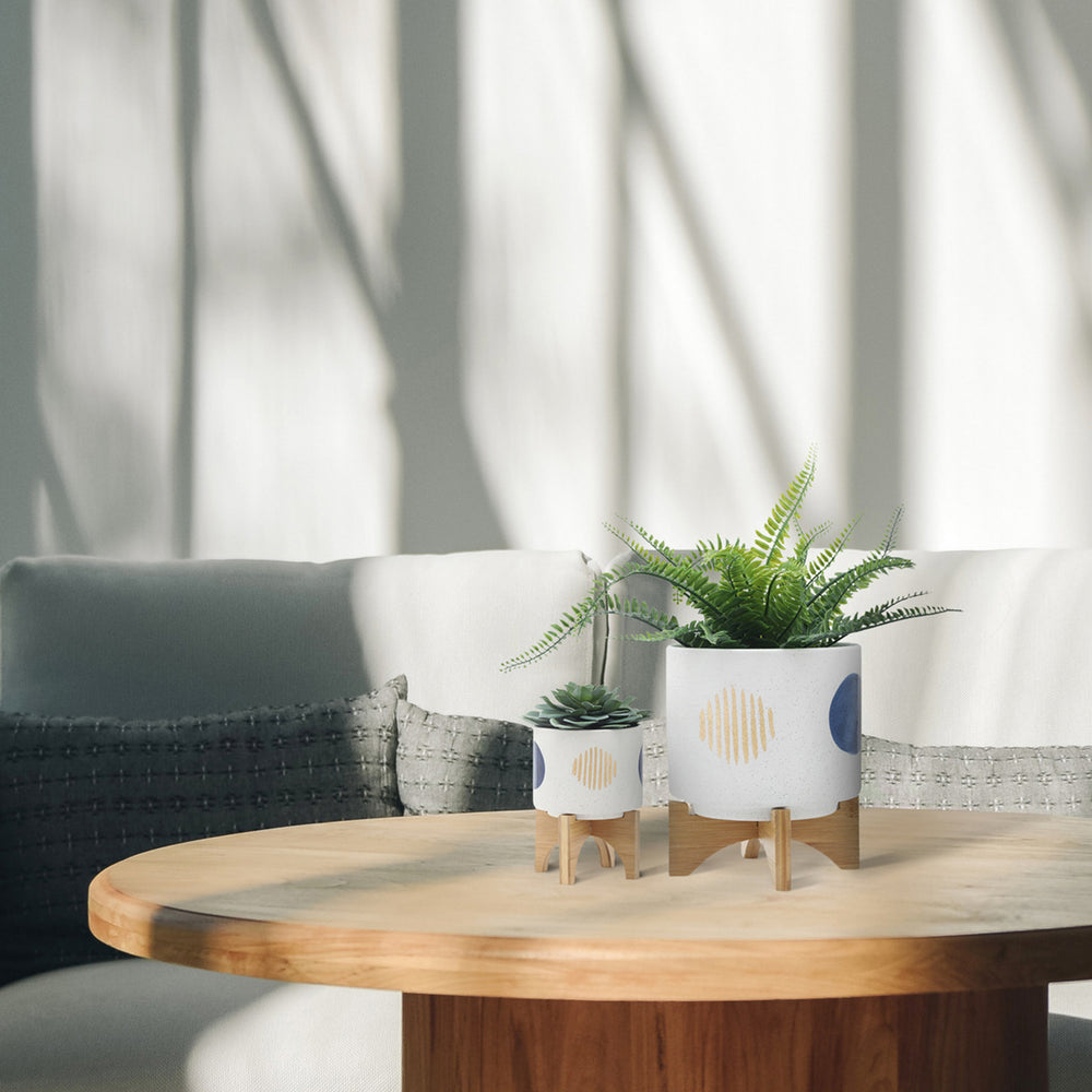 Funky Planter With Stand Set of 2