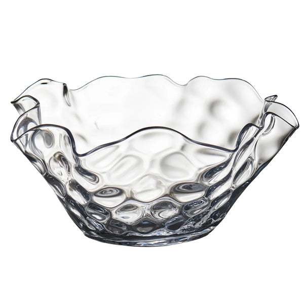 Pam Clear Dimpled Bowl with Wavy Top