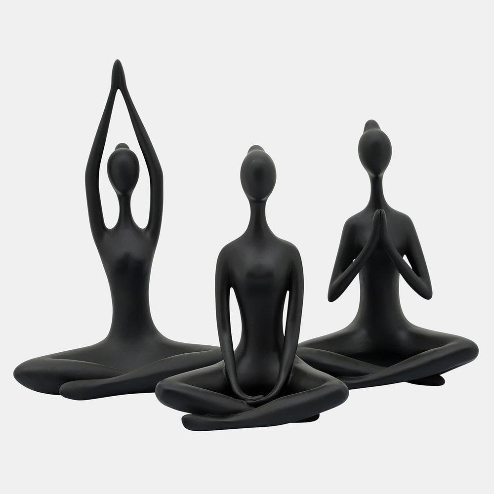 Resin Yoga Ladies Set of 3