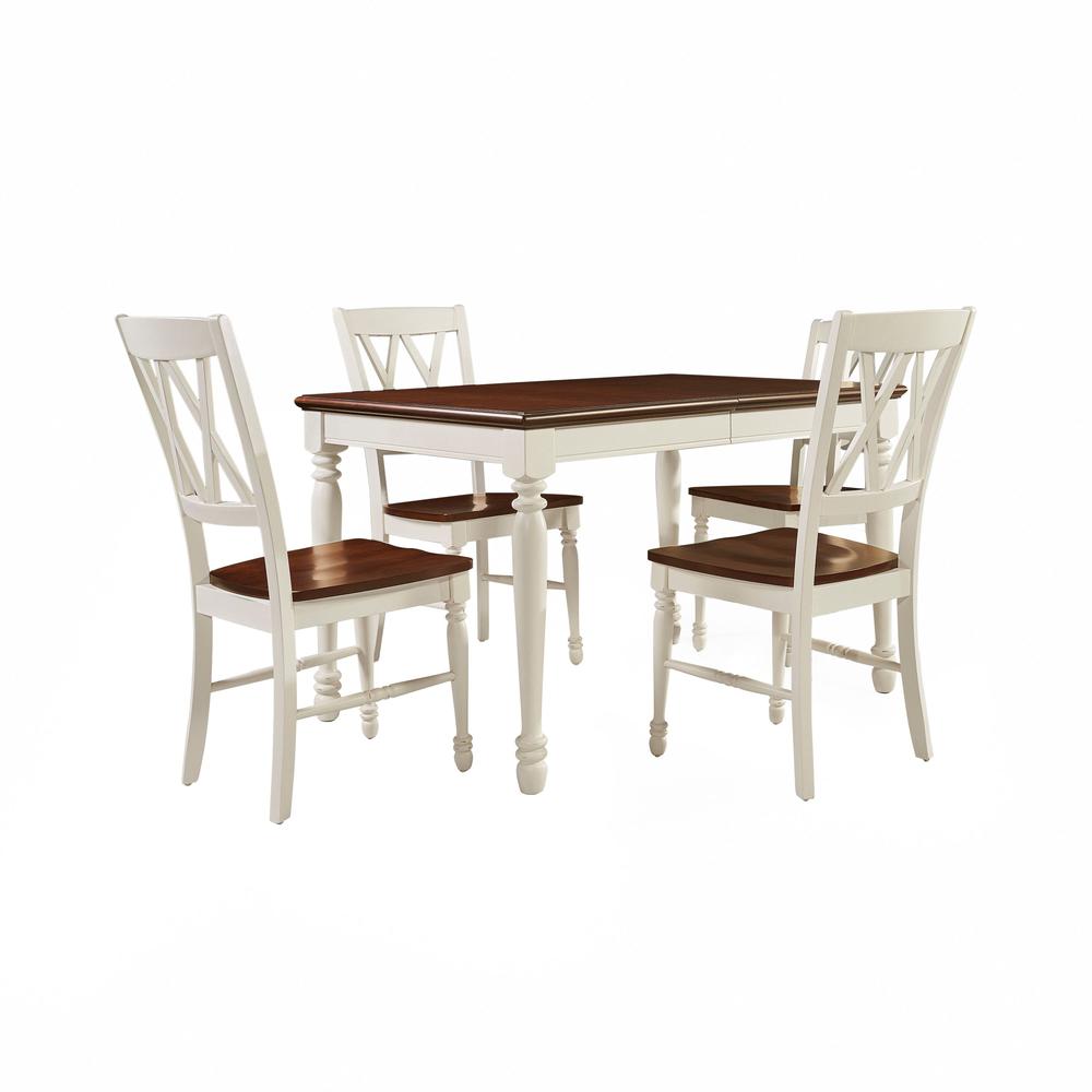Shelby 5Pc Dining Set Distressed White
