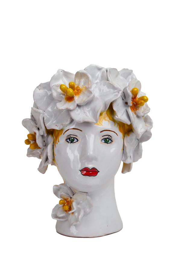 Small Ceramic Head Vase, Magnolia