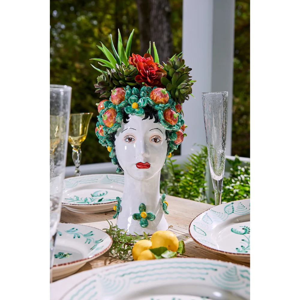 Ceramic Head Vase, Persimmon Decor - Lacasademartha 
