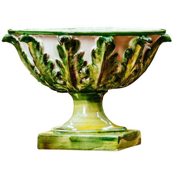 Gathered Garden Footed Bowl w/ Acanthus Leaves - Lacasademartha
