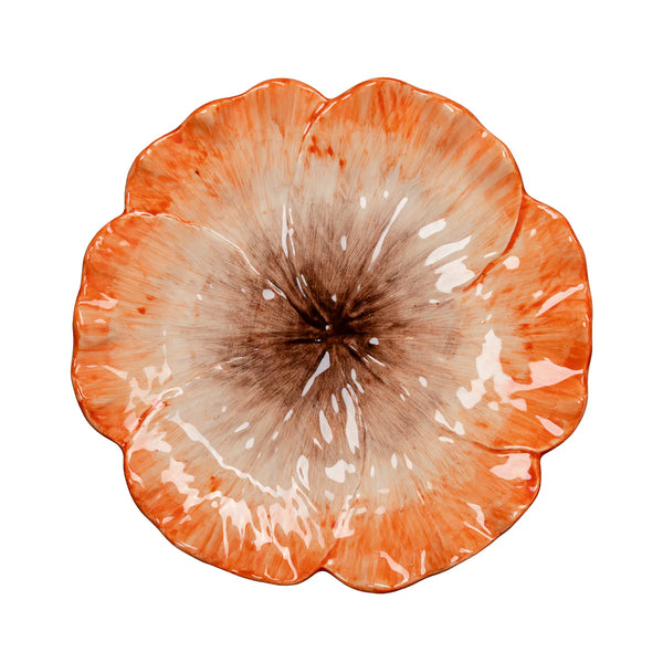 Elisabetta Flower Plate, Orange