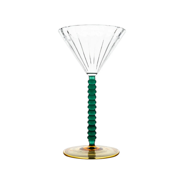 Palazzo Martini Glass, Clear, Green, Gold