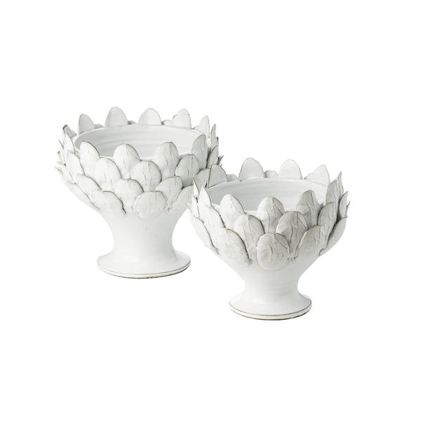 White Artichoke Footed Centerpiece - Lacasademartha
