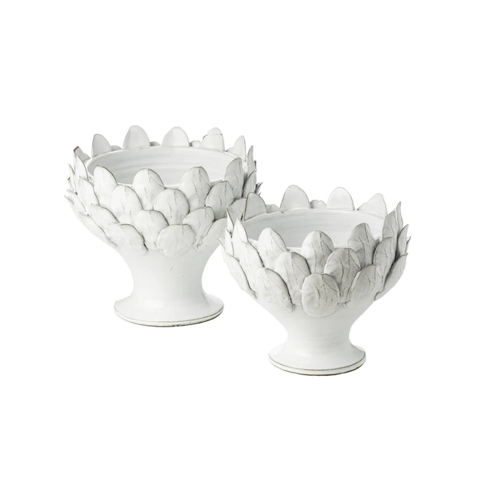 White Artichoke Footed Centerpiece - Lacasademartha