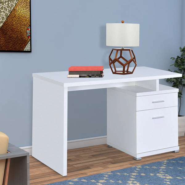 Gorgeous white Wooden desk with cabinet