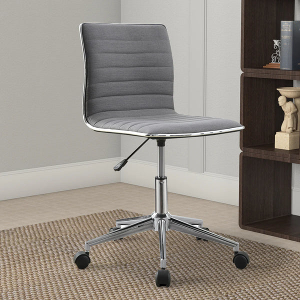 Contemporary Mid-Back Desk Chair, Gray $162.11