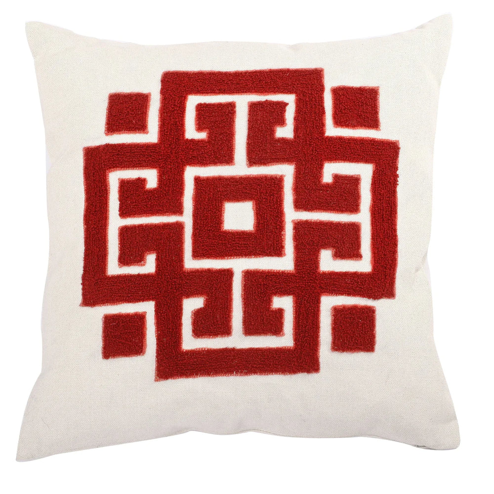 Bergamo Embroidered Cotton Pillow - Lacasademartha 
