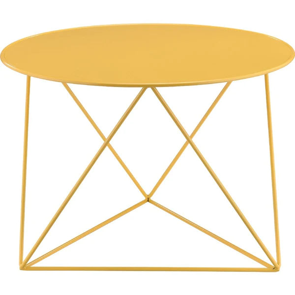 Table With Open Geometric Base And Round Top - Lacasademartha 