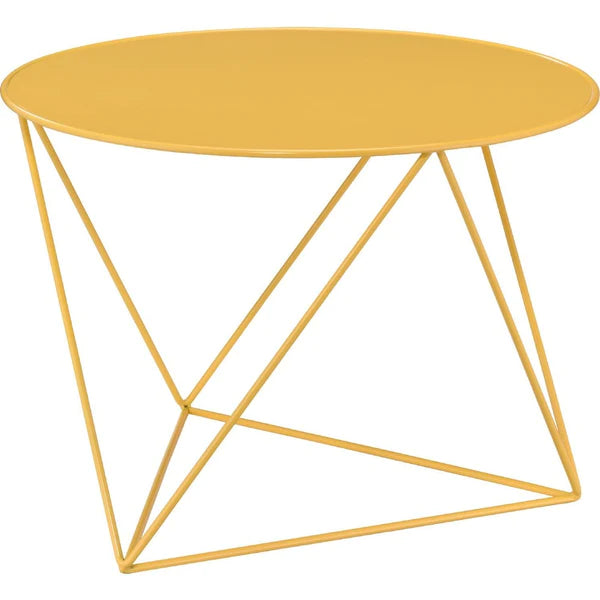 Table With Open Geometric Base And Round Top