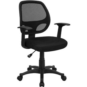 Black Mesh Mid-Back Office Chair - Lacasademartha 