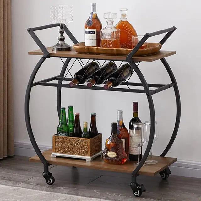 Wine Cart with Wheels