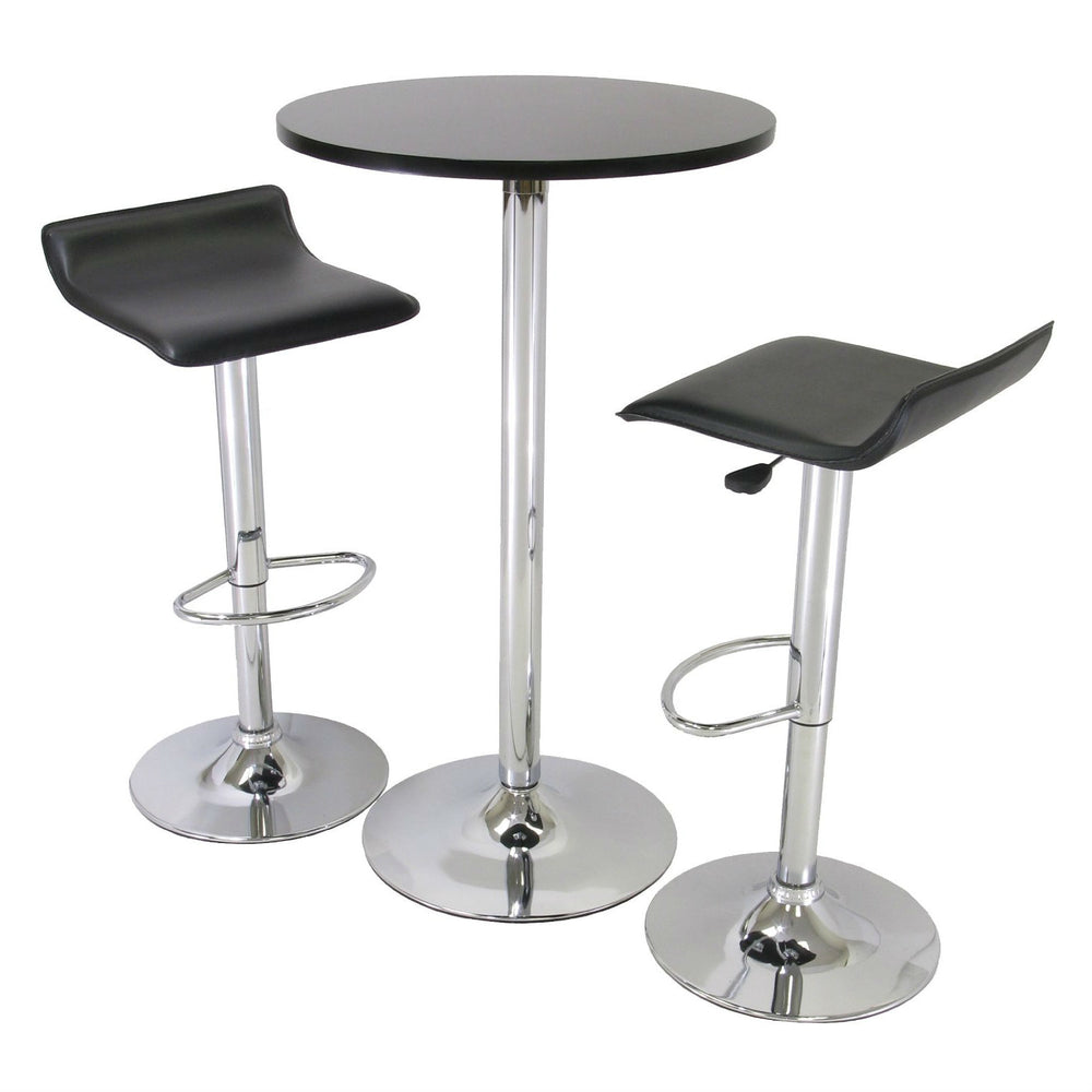 3 Piece Modern Dining Set with Bistro Table and Two Stools - Lacasademartha 
