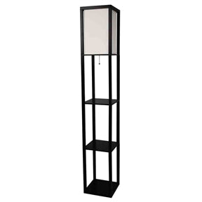 Black 3-Shelf Modern Floor Lamp - Lacasademartha 