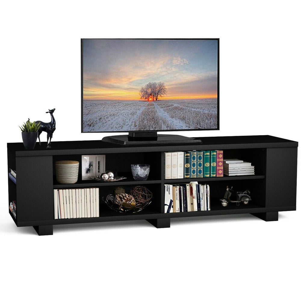 Modern Entertainment Center in Black Wood Finish