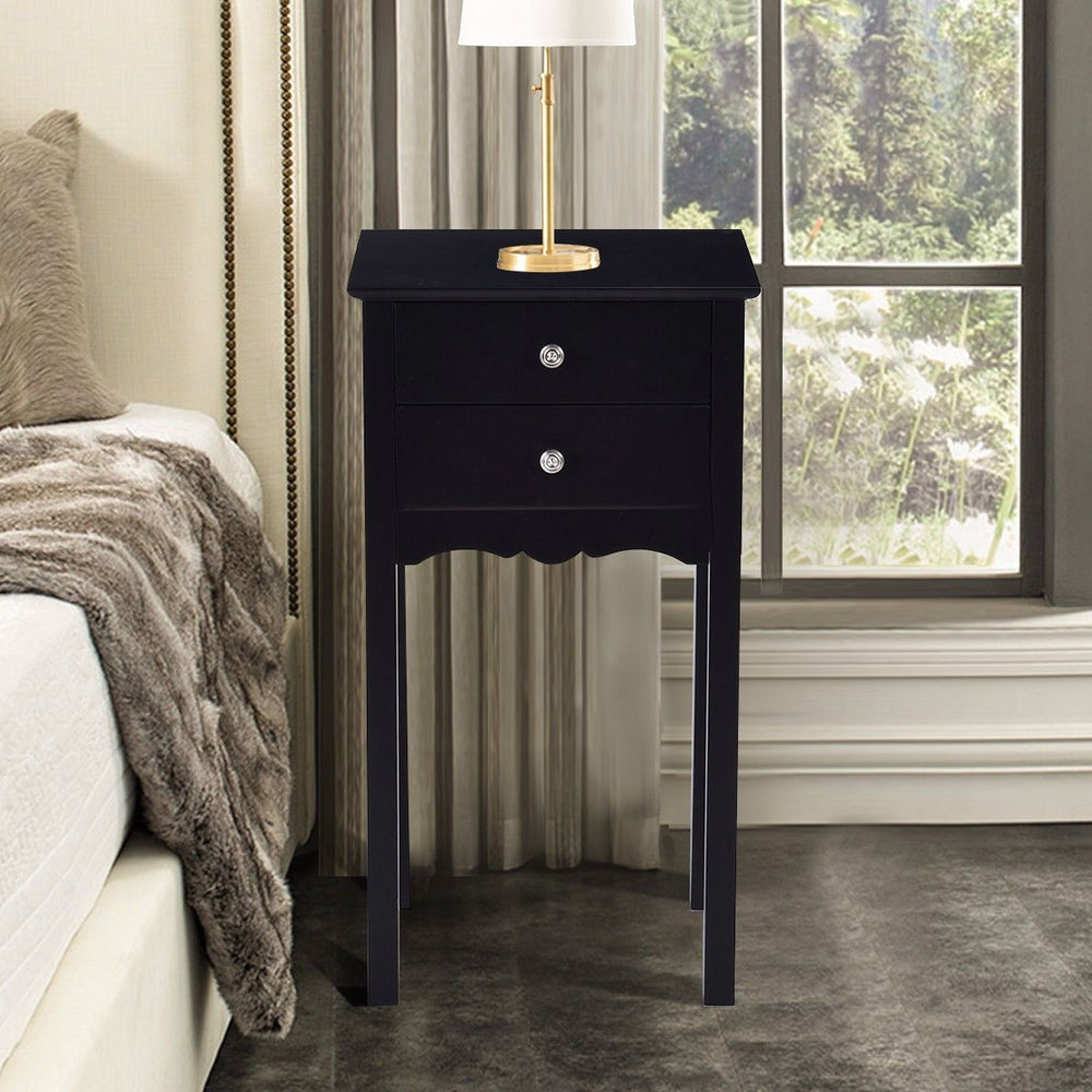 Elegant 2-Drawer Nightstand