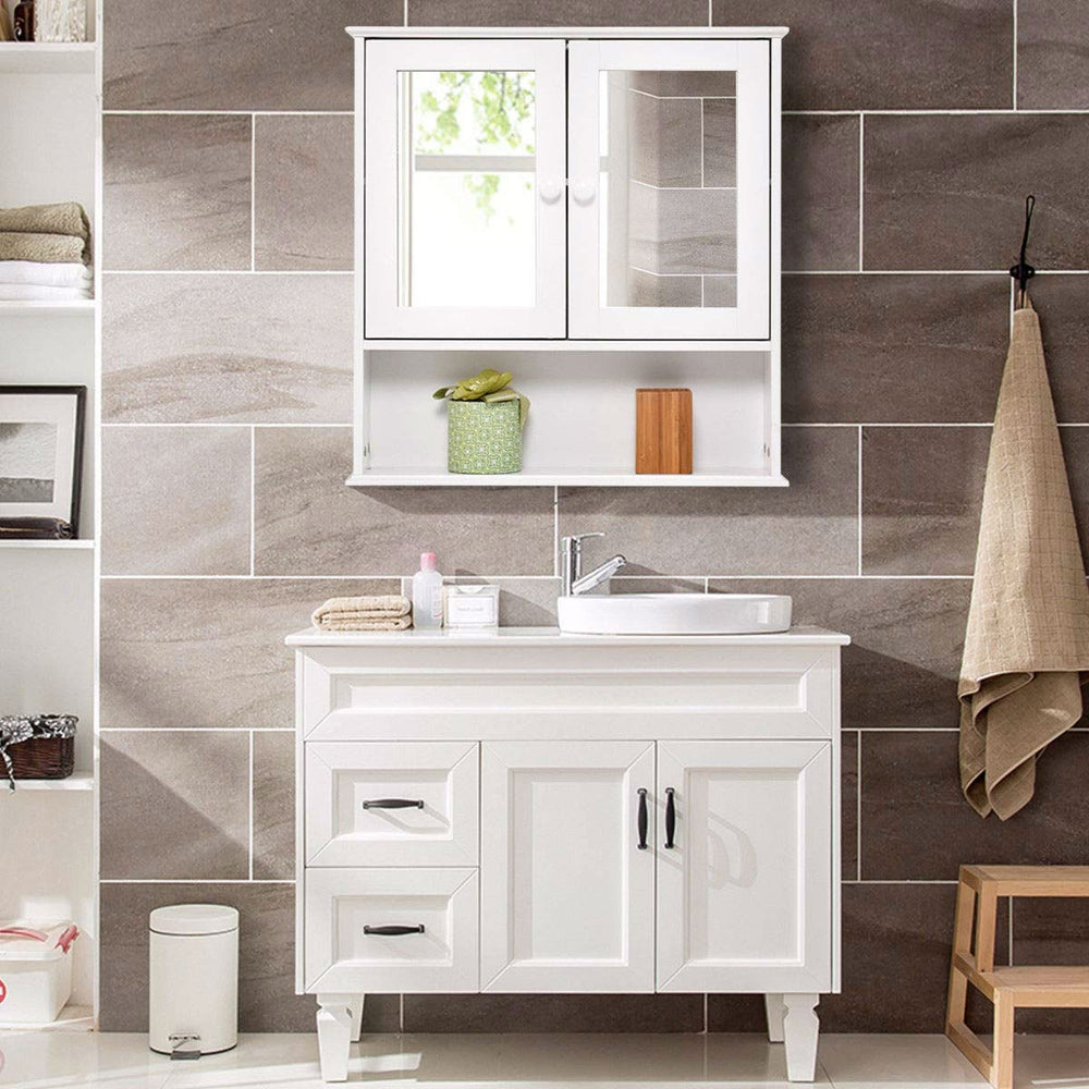 Simple Bathroom Mirror Wall Cabinet