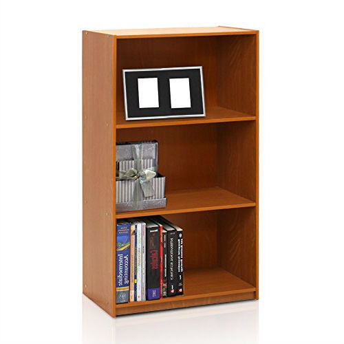 Modern 3-Shelf Bookcase in Light Cherry