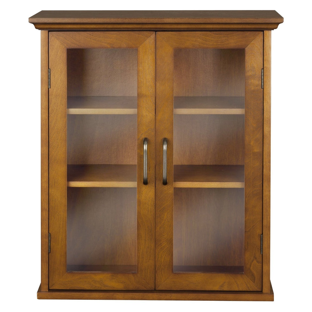 Wall Cabinet with Glass 2-Doors & Shelves - Lacasademartha 