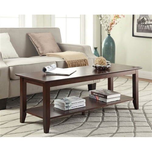 Eco-Friendly Espresso Wood Coffee Table