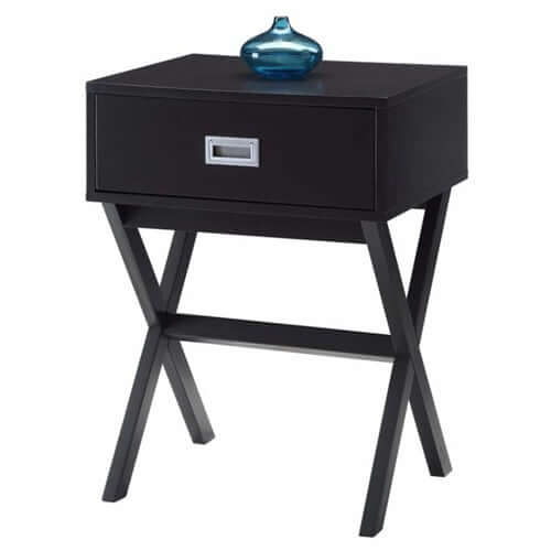 1-Drawer End Table in Espresso Wood Finish - Lacasademartha 