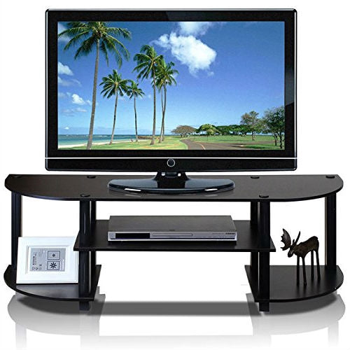 Espresso & Black TV Stand