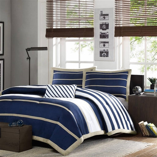 Comforter Set in Navy Blue