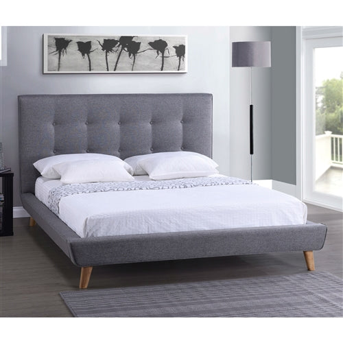 Full Modern Grey Platform Bed