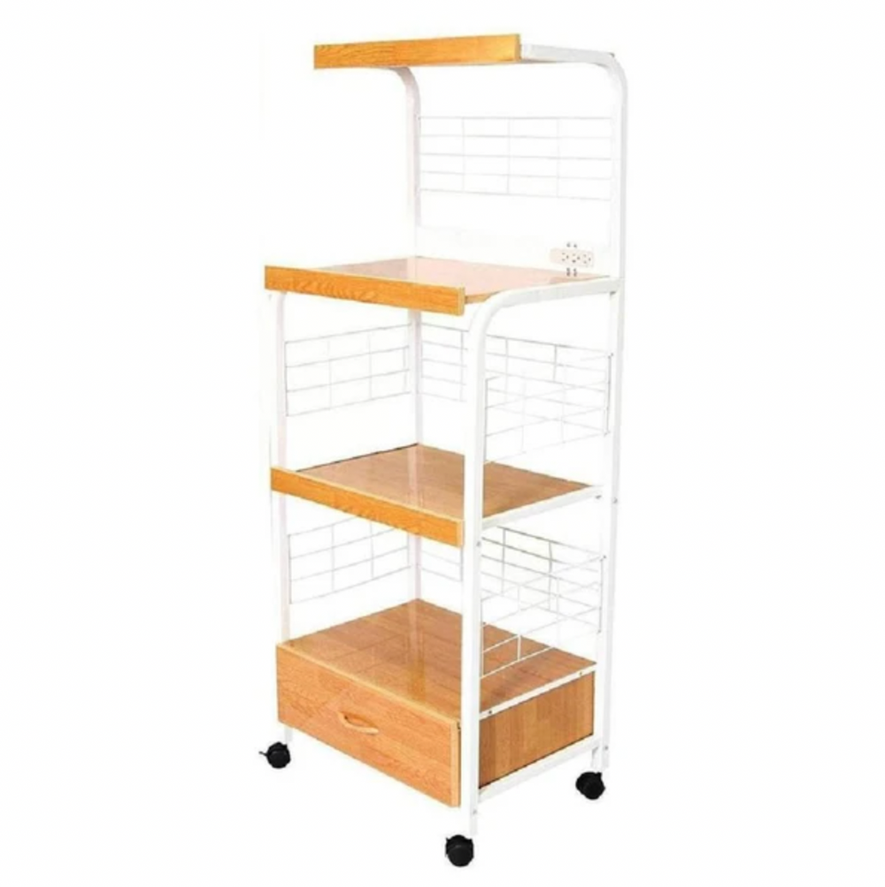 Wood And Metal Frame Microwave Cart - Lacasademartha 