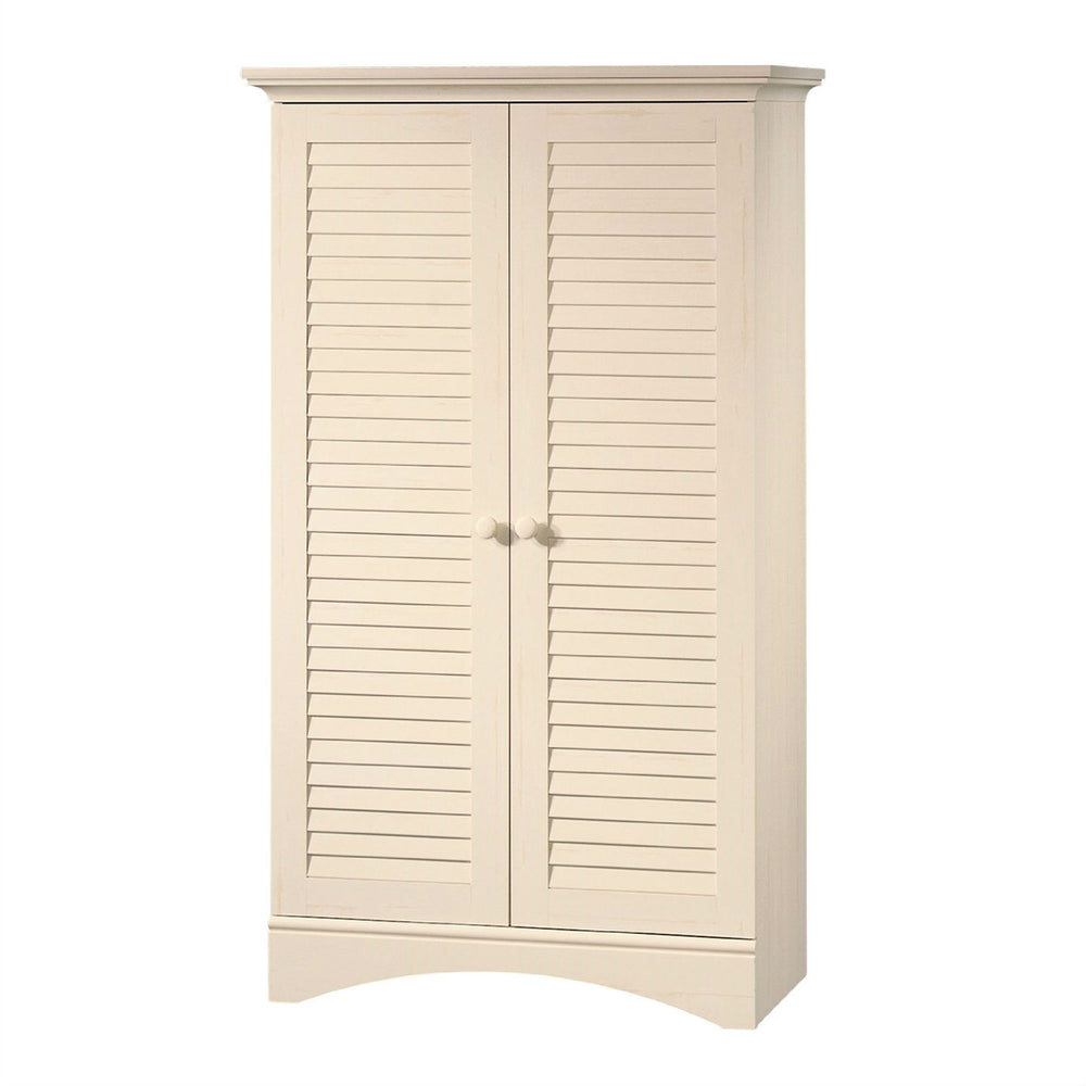 Antique White Finish Wardrobe