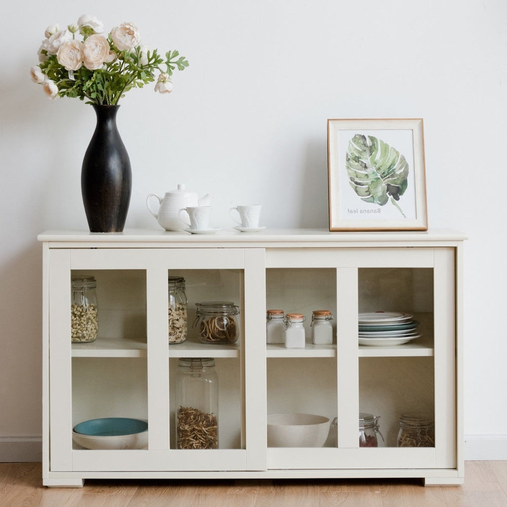 Modern Cream White Wood Buffet