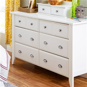 White 6-Drawer Dresser